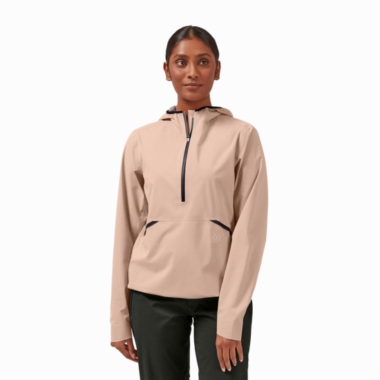 On Cloud Waterproof Anorak Bundy Damske Hnede Ruzove | 75681LOGP